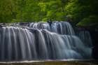 USA-West Virginia-New River Gorge National Park river waterfalls and forest in spring Art Print
